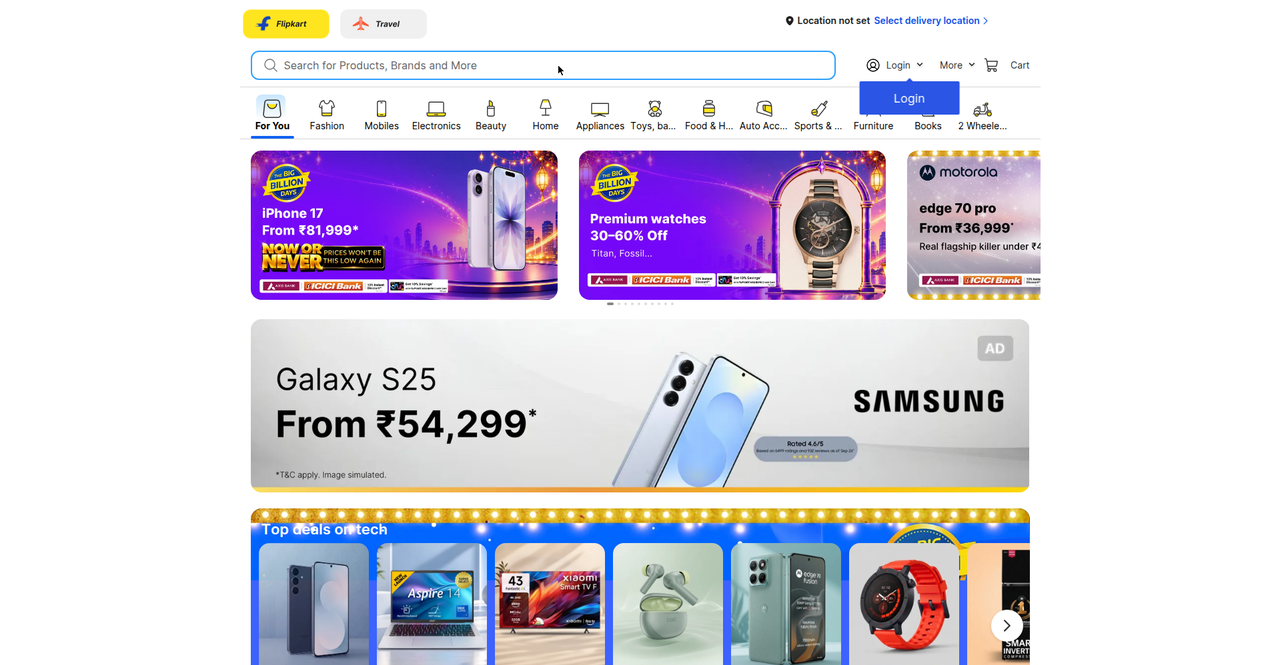 Flipkart Big Billion Days 2026 sale banners